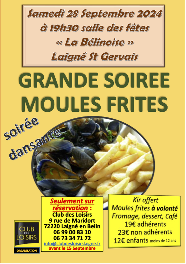 affiche moules frites 2024